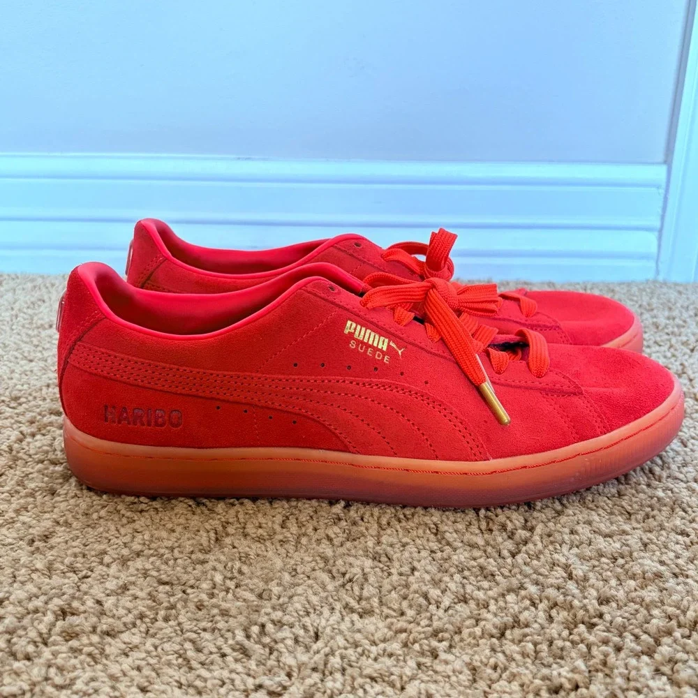 PUMA x Haribo Red Poppy Suede Classic Lace Up Sneakers Casual Shoes Mens US 10